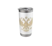 Russia Double-Headed Eagle Russian ARMS Symbol Emblem Stainless Steel Insulated Tumbler
