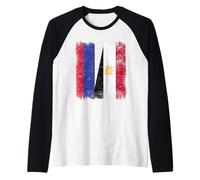 Russia Egypt Half Flag Russian Egyptian Heritage Raglan Baseball Tee