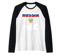 Russia,Flag of Russia,Russia Flag. Raglan Baseball Tee
