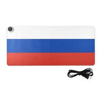 Russia Flag Russian Federation National Blue Red Leather Heated Mouse Pad Gaming Mousepad 31.5 x 13 in Winter Warmer Computer Pad for Large Desk Writing Essentials
