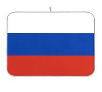 Russia Flag Russian Federation National Blue Red Reusable Dish Drying mat 18x24 Rectangle Large Dish Dryer matt Decorative Home Decor Essentials
