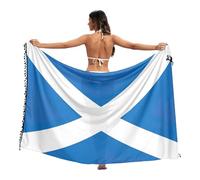 Russia Flag Women's Sarongs for Bathing Suits, Tassel Sarong Wrap, Beach Sarong Cover Up Women, Summer Vacation Essentials, Scotland Saint Andrews Cross Flag, Medium