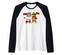 Russia Germany Flag Russian Roots German Heritage Raglan Baseball Tee