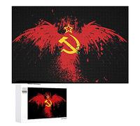 Russia Hammer Flags Hook Ussr Sickle Jigsaw Puzzle for Adult Personalised Wooden Jigsaw Picture Artwork For Home Wall Decoration Gift 1000 PCS