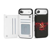 Russia Hammer Flags Hook Ussr Sickle Phone Case Compatible for iPhone 17 Air Wallet Cases Card Holder Cell Phone Cover Protection