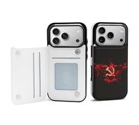 Russia Hammer Flags Hook Ussr Sickle Phone Case Compatible for iPhone 17 Pro Wallet Cases Card Holder Cell Phone Cover Protection