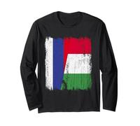 Russia Italy Half Flag Proud Russian Italian Pride Long Sleeve T-Shirt