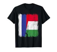 Russia Italy Half Flag Proud Russian Italian Pride T-Shirt