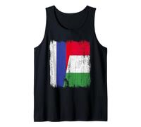 Russia Italy Half Flag Proud Russian Italian Pride Tank Top