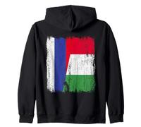 Russia Italy Half Flag Proud Russian Italian Pride Zip Hoodie
