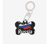 Russia Map Printing Bone Shaped Dog Tag Pet Id Tags,Acrylic Dog Tags Cat Tags with Ring for Dog Cat,Pendant Crafts