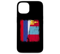 Russia Mongolia Half Flag Russian Mongolian Jersey Case for iPhone 13