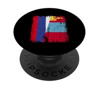 Russia Mongolia Half Flag Russian Mongolian Jersey PopSockets Adhesive PopGrip