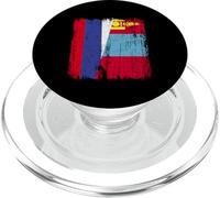 Russia Mongolia Half Flag Russian Mongolian Jersey PopSockets PopGrip for MagSafe