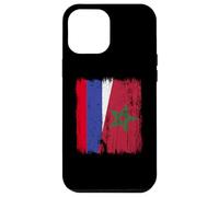 Russia Morocco Half Flag Russian Moroccan Heritage Jersey Case for iPhone 12 Pro Max