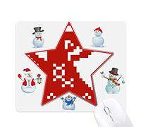 Russia Mosaic Woman Country Culture Christmas Snowman Family Star Mouse Pad