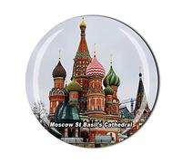 Russia Moscow St Basil’s Cathedral Fridge Magnet 3D Crystal Tourist Souvenir Gift Collectibles Refrigerator Magnetic Sticker