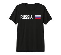 Russia National Flag Retro Distressed Patriotic Graphic Premium T-Shirt