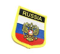 Russia Russian Coat of Arms Flag Iron On Embroidered Fabric Sew On Patch Pack of 1