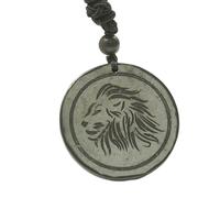 Russia Shungite Necklace, Gem Stone Zodiac Signs Protection Amule, Shungite Pendant,Crystal Protection Amulet,Women and Men Healing Crystals (Leo (July 23 - August 22))