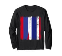 Russia Thailand Half Flag Russian Thai Roots Long Sleeve T-Shirt
