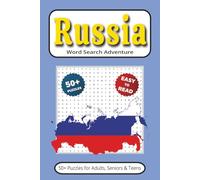Russia Word Search Games: 50+ Puzzles With Easy to Read Print about Russian History, Landmarks, People & More | 6x9 inches 110 pages | Gift for Vacations, Holidays, Leisure