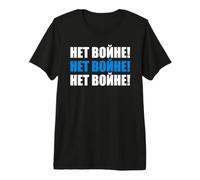 Russian Anti-WAR Protest Flag NET VOYNE! NO to WAR! Premium T-Shirt
