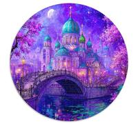 Russian Architecture Jigsaw Puzzles. 1000pcs (67.5x67.5cm) Fairy Tale Art Style Whimsical Challenge Toy for Educational Games Gifts
