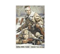 Russian Army Vintage Propaganda Poster Canvas Poster Wall Art Print Picture Paintings 08x12inch(20x30cm)