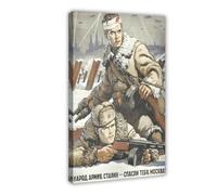 Russian Army Vintage Propaganda Poster Canvas Poster Wall Art Print Picture Paintings 12x18inch(30x45cm)