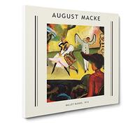 Russian Ballet By August Macke Canvas Print | Gallery Wrapped 30mm Frame Wall Art | 20x20 inches | Ready to Hang | Classic Picture | Living Room Bedroom Lounge Office
