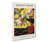 Russian Ballet By August Macke Canvas Print | Gallery Wrapped 30mm Frame Wall Art | 30x20 inches | Ready to Hang | Classic Picture | Living Room Bedroom Lounge Office