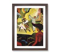 Russian Ballet By August Macke Classic Painting Framed Print | A2 Walnut Framed Wall Art | Ready to Hang | Classic Historical Picture | Living Room Bedroom Lounge Office