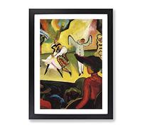 Russian Ballet By August Macke Classic Painting Framed Print | A4 Black Framed Wall Art | Ready to Hang | Classic Historical Picture | Living Room Bedroom Lounge Office