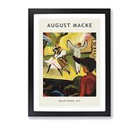 Russian Ballet By August Macke Exhibition Museum Painting Framed Print | A2 Black Framed Wall Art | Ready to Hang | Modern Historical Picture | Living Room Bedroom Lounge Office