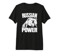Russian Bear Power Russia Saying Gym Bodybuilding Premium T-Shirt