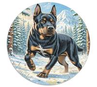Russian Black Terrier 1000 Piece Round Puzzles for Kids And Adults Jigsaw Colorful for Gift for Unique Challenge Games 1000pcs (67.5x67.5cm)