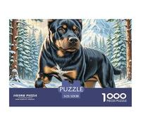 Russian Black Terrier 1000 Pieces Jigsaw Puzzles Engaging Home Decoration Jigsaw Puzzles Beautiful Decoration for Adults & Families 52x38cm/1000pcs