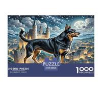 Russian Black Terrier 1000 Pieces Jigsaw Puzzles For Adults Family Challenge Toys Stress Relieving Entertainment Cultivate The Spirit of Teamwork for Men, Women, Elders, Seniors 38x26cm/1000pcs
