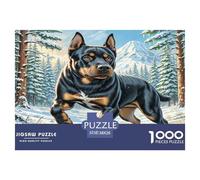 Russian Black Terrier 1000 Pieces Jigsaw Puzzles for Adults Fun, Challenging & Brainteasing Beautiful Home Decoration Art Colorful DIY Craft 38x26cm/1000pcs