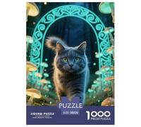 Russian Blue 1000 Piece Jigsaw Puzzle Educational Games Classic Jigsaw Puzzle Color Challenge for Adults And Kids 38x26cm/1000pcs