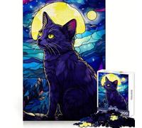 Russian Blue Cat Abstract Jigsaw Puzzles 1000 Piece for Teenagers Strong Logic Toy Mental Relax Clear Edge Stylish Gift (38x52cm)