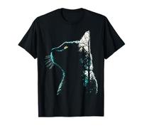 Russian-Blue Cat Forest Nature Lover Graphic Illustration T-Shirt