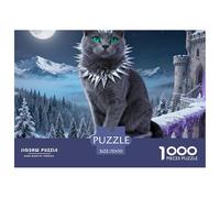 Russian Blue Cats1000 Piece Puzzle Puzzle Games Cute Cats Colourful Puzzle for The Whole Family 70x50cm/1000pcs