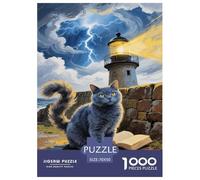 Russian Blue Jigsaw Puzzles for Adult The Impossible Challenge 1000 Piece Difficult Hard Jigsaw Puzzles for Man And Woman with Letters on Back 70x50cm/1000pcs