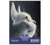Russian Blue Jigsaw Puzzles Puzzles for Adults Kids. 1000 Pieces Whimsical Challenge Toy Educational Game Home Decoration for Educational Games Gifts 70x50cm/1000pcs