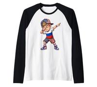 Russian Boy Pride Russia US Flag for Boys Kids Raglan Baseball Tee