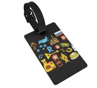 Russian Cultural Symbols Print Luggage Tags Quick Install Airplane Travel Essentials for Suitcases Durable PVC Bag Tag