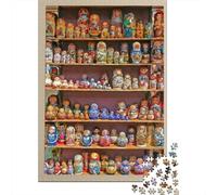 Russian Dolls Collection 1000 Pieces Premium Cardstock Classic Jigsaw Puzzle Senior Jigsaw Enthusiasts Brain Training Wall Decor Gift Idea 38x26cm/1000pcs