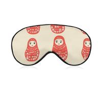 Russian Dolls Fashion Eye Mask Printed Sleep Masks Soft Unisex Blackout Covering with Adjustable Strap